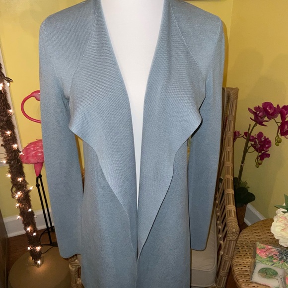 Eileen Fisher Silk/Organic Cotton Open Front Jacket Size XXS - Picture 4 of 16